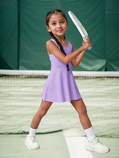 Girls Tennis & Activewear Dress - Purple