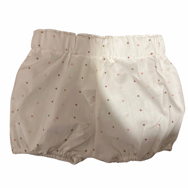 Baby Cotton Shorts - White Printed