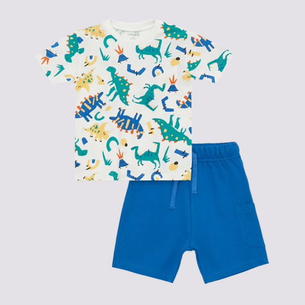 Baby Boys 2 Pack Short-Sleeve T-Shirt & Shorts Set - Dino