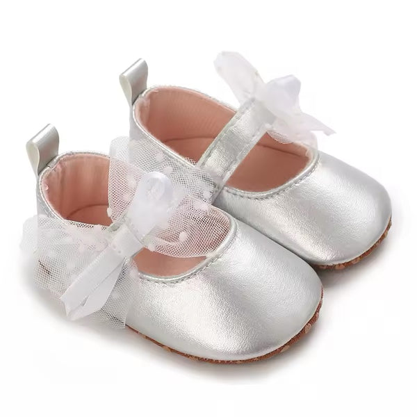 Infant Baby Shoes Silver