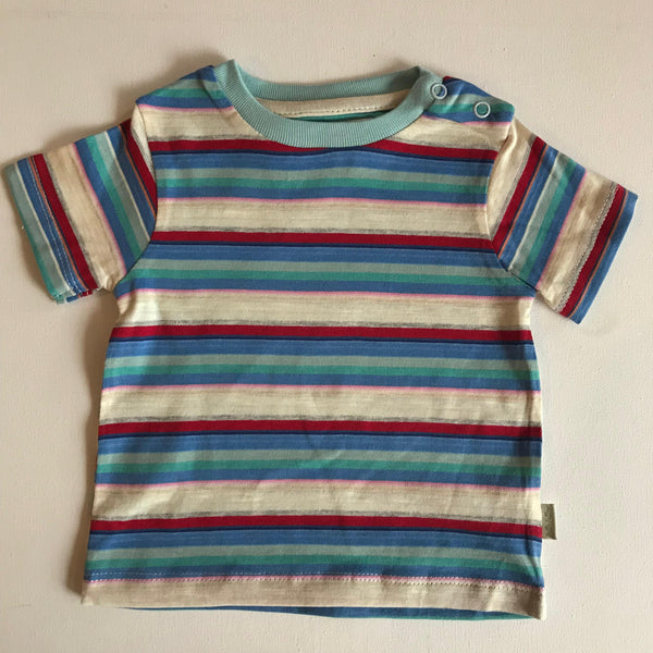 Boys Cotton T-Shirt - Blue & White Stripes