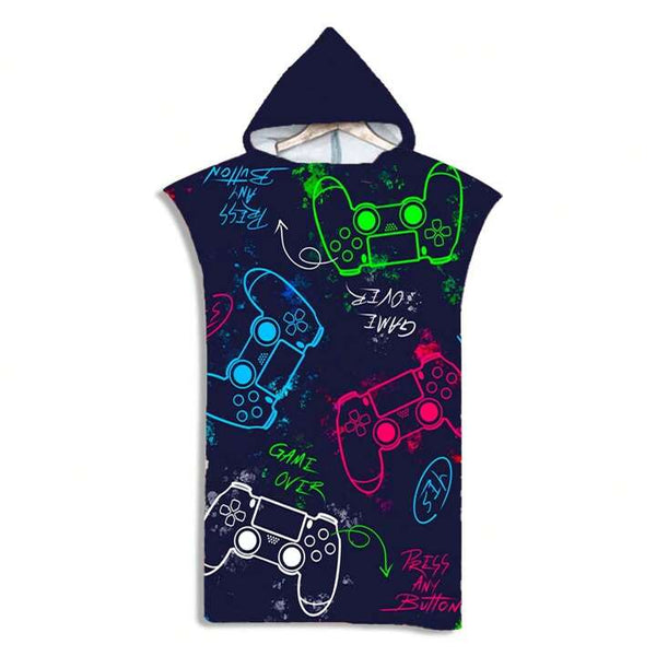 Gamer Hooded Microfiber Poncho Towel