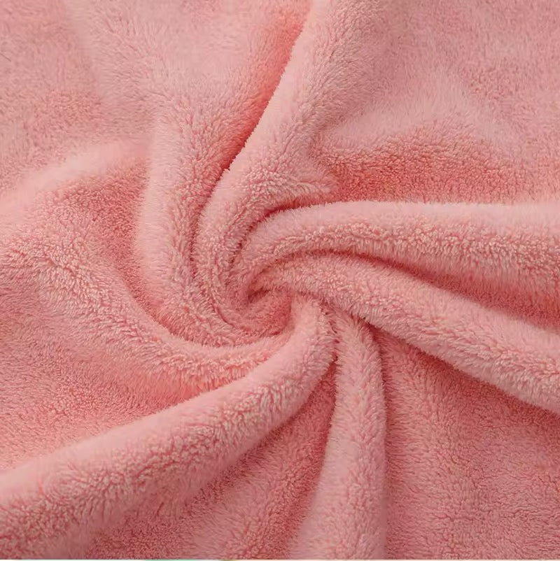 Coral Fleece Microfiber Quick Dry Face Towel - Coral