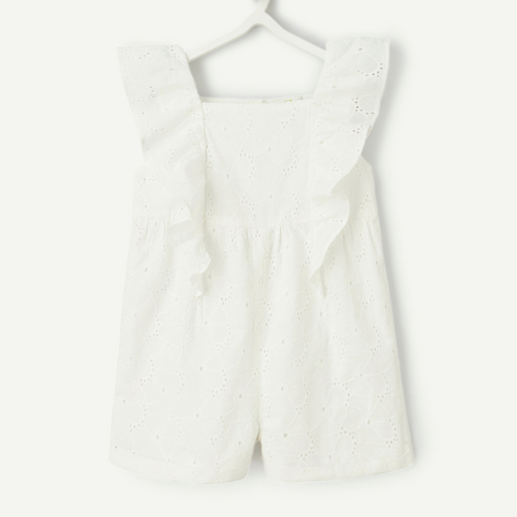 Baby Girl and Kids Floral Cutwork Playsuit