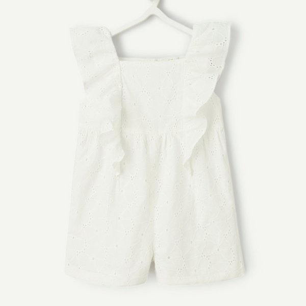 Baby Girl and Kids Floral Cutwork Playsuit