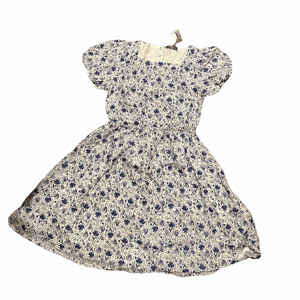 Girls Floral Blue Dress