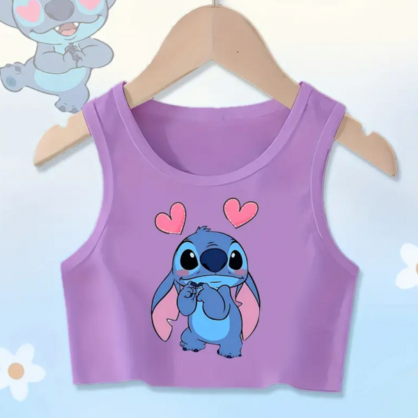 Stich Purple Crop Top