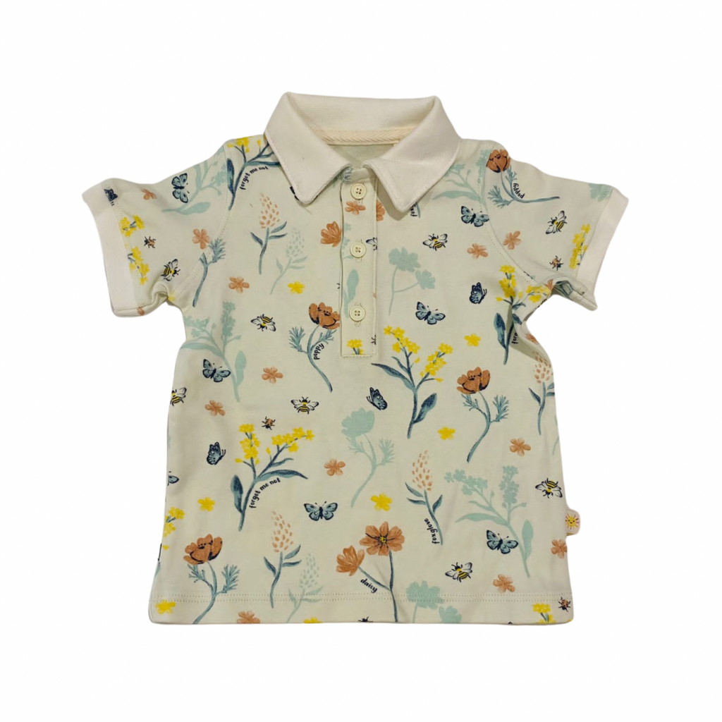 Boys Polo T-Shirt - Floral