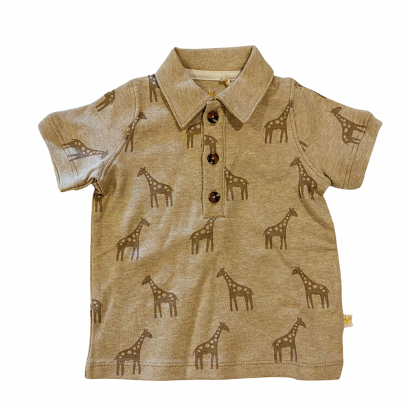 Boys Polo T-Shirt - Giraffe
