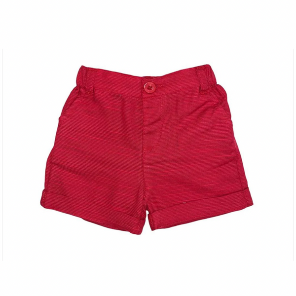 Baby Boy Cotton Shorts - Maroon