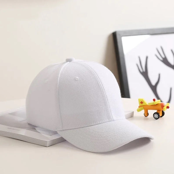 White Kids Baseball Cap - (3 to 8 years)