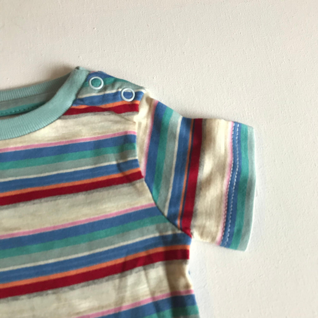 Boys Cotton T-Shirt - Multi Color Stripes Theme
