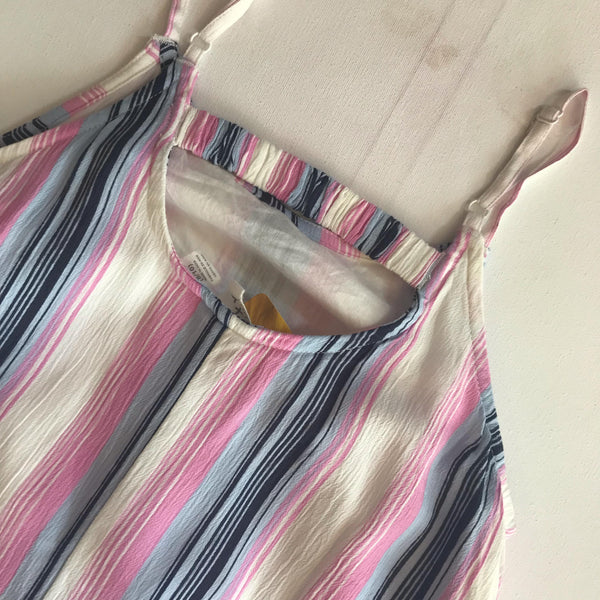 Strap Floral Top - Stripe