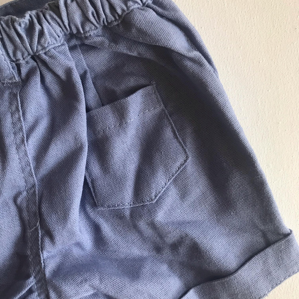 Baby Boy Cotton Shorts - Blue
