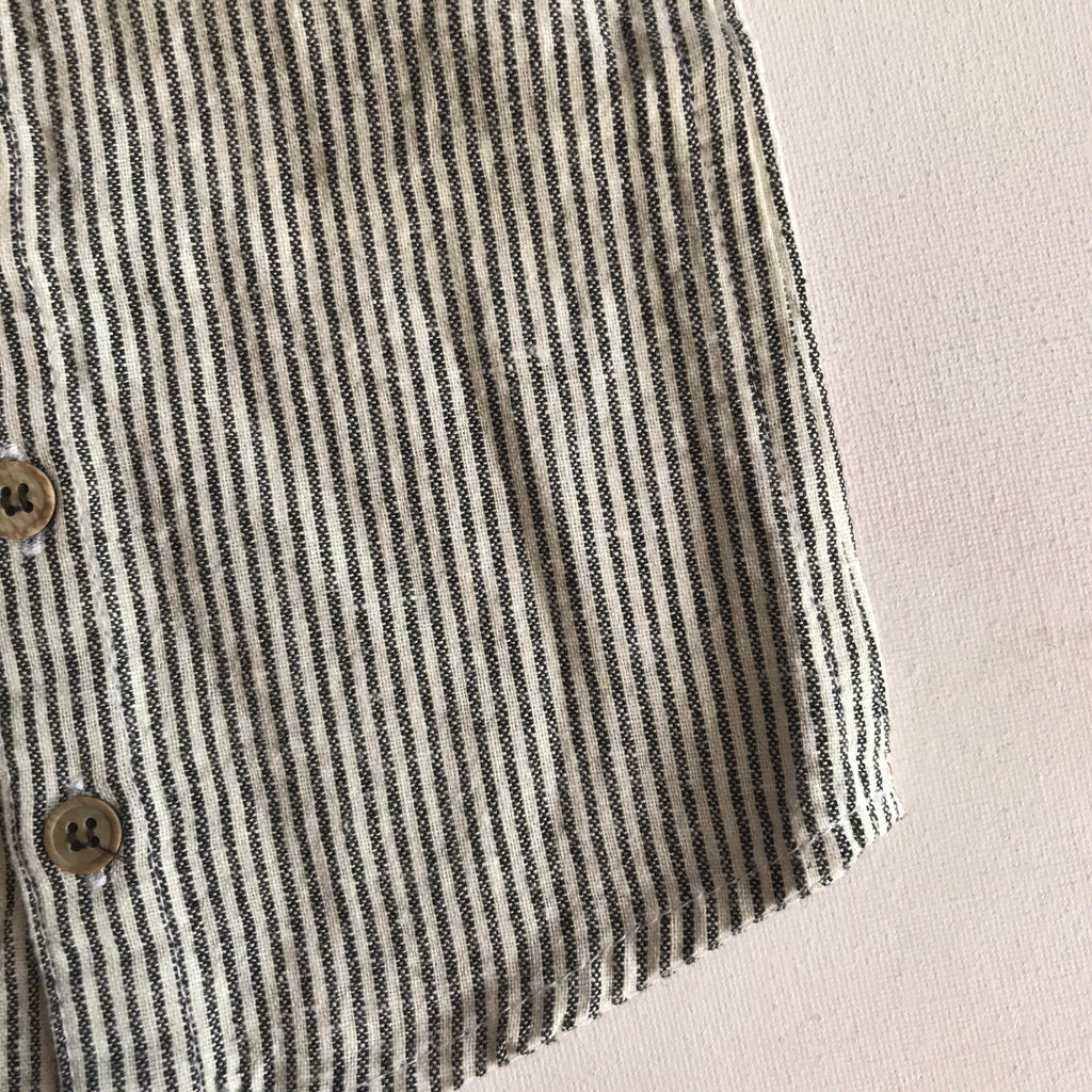 Kids & Boys - Black Stripe Linen Shirt