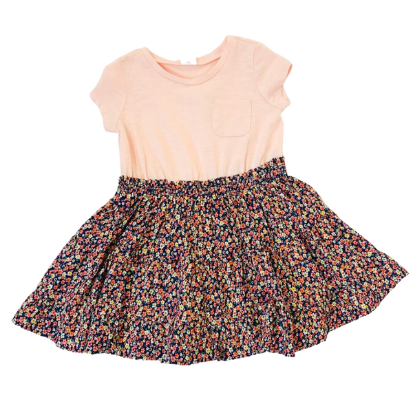 Frill Dress - Pink & Floral