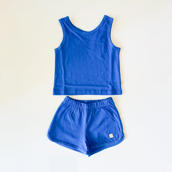 Unisex Tank & Shorts - Dark Blue