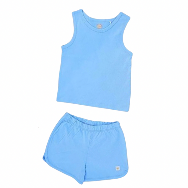 Unisex Tank & Shorts - Light Blue