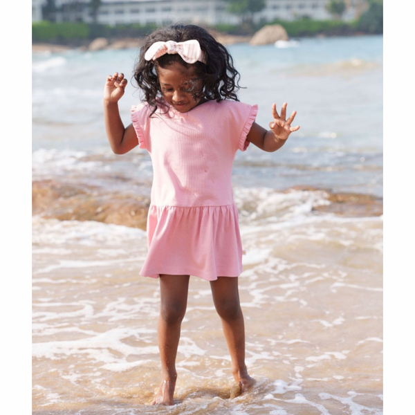 Cotton Frill Dress - Light Pink