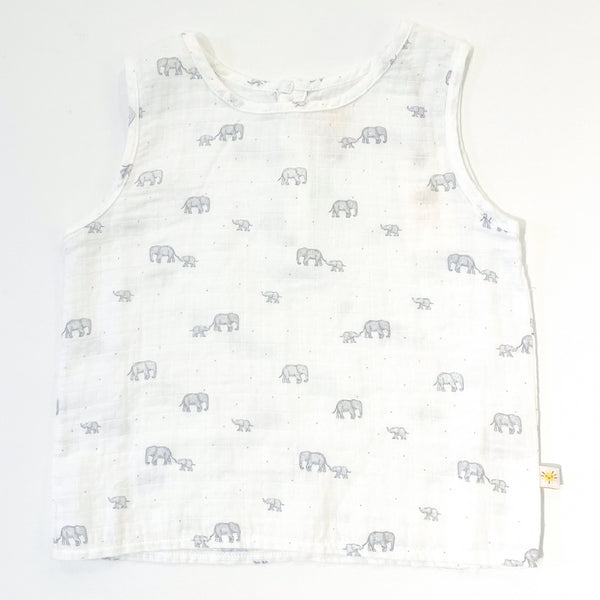 Muslin Vest - Grey Elephant