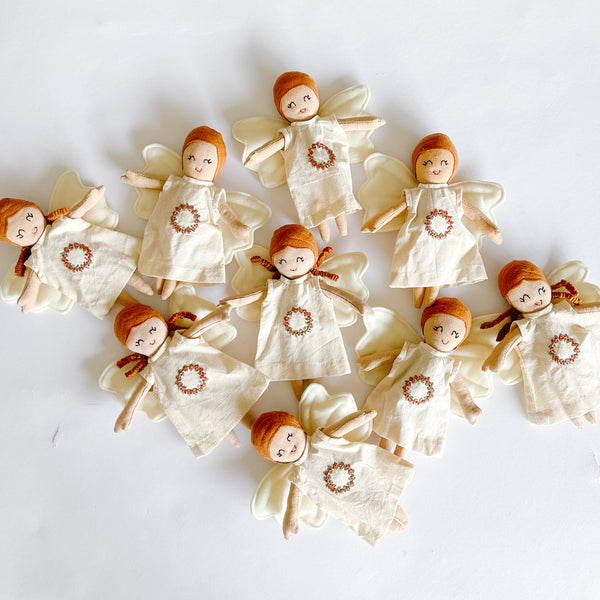 Angels are the perfect symbol of devotion, hope, trust, faith, and love. Made of 100% no nasty materials, these handmade angel ragdolls are ideal for the littlest hands. May there always be an angel by your side 💕