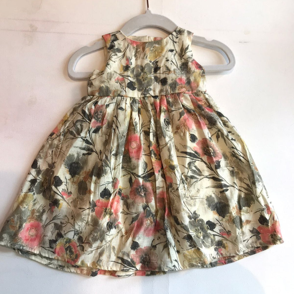 Baby & Kids Cream Velvet Frock