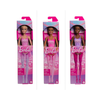 Three Barbie fashion dolls in pink ballet tutus, each in its original retail packaging, displayed side-by-side against a white background.