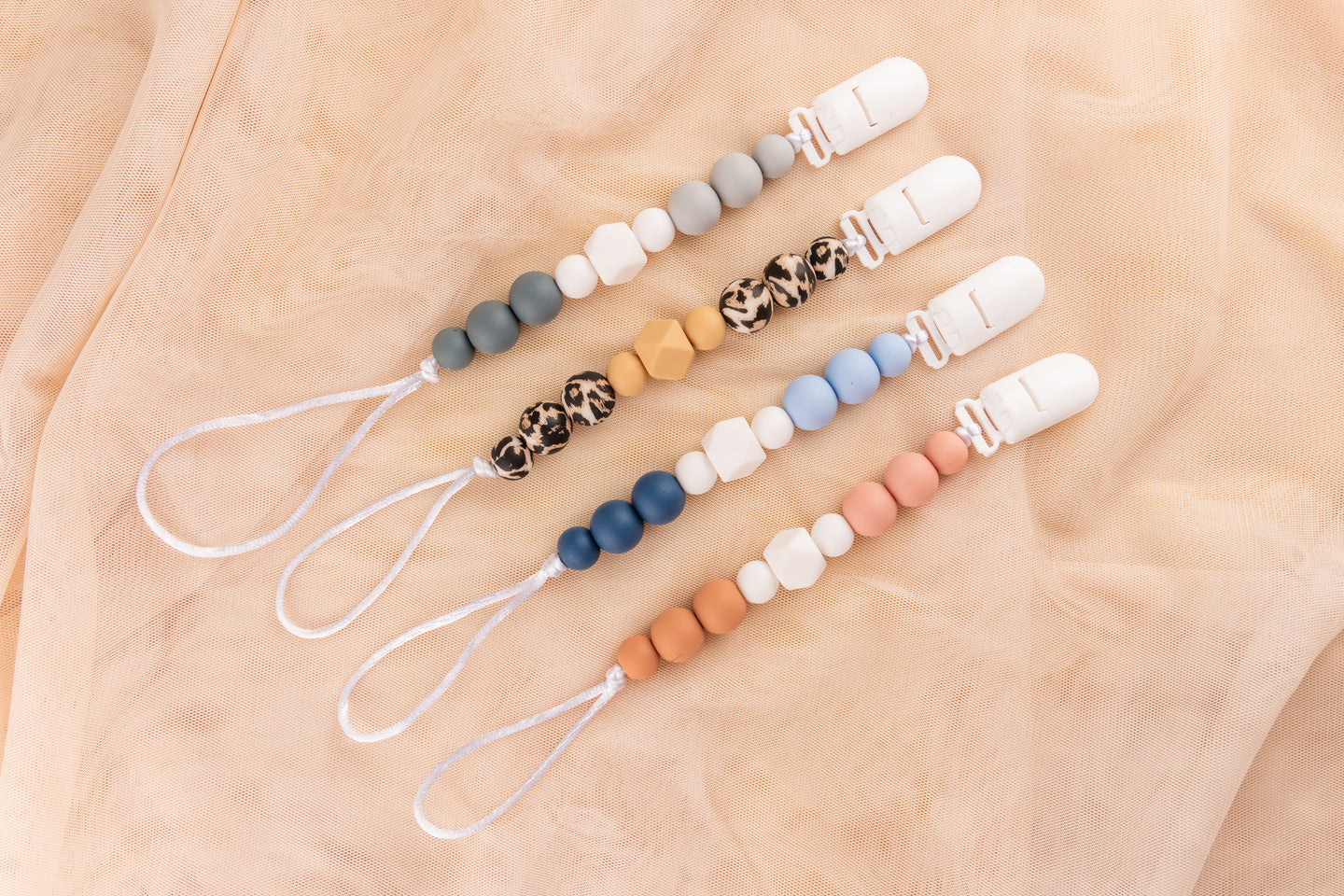 Handcrafted Pacifier Clips. Baby essentials made lovingly in Sri Lanka. 