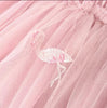 Girl's Mesh Flamingo Embroided Skirt 