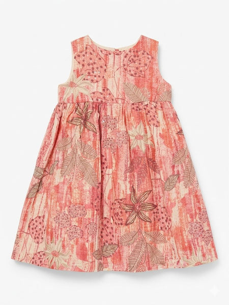 Floral patterned dress on a white background