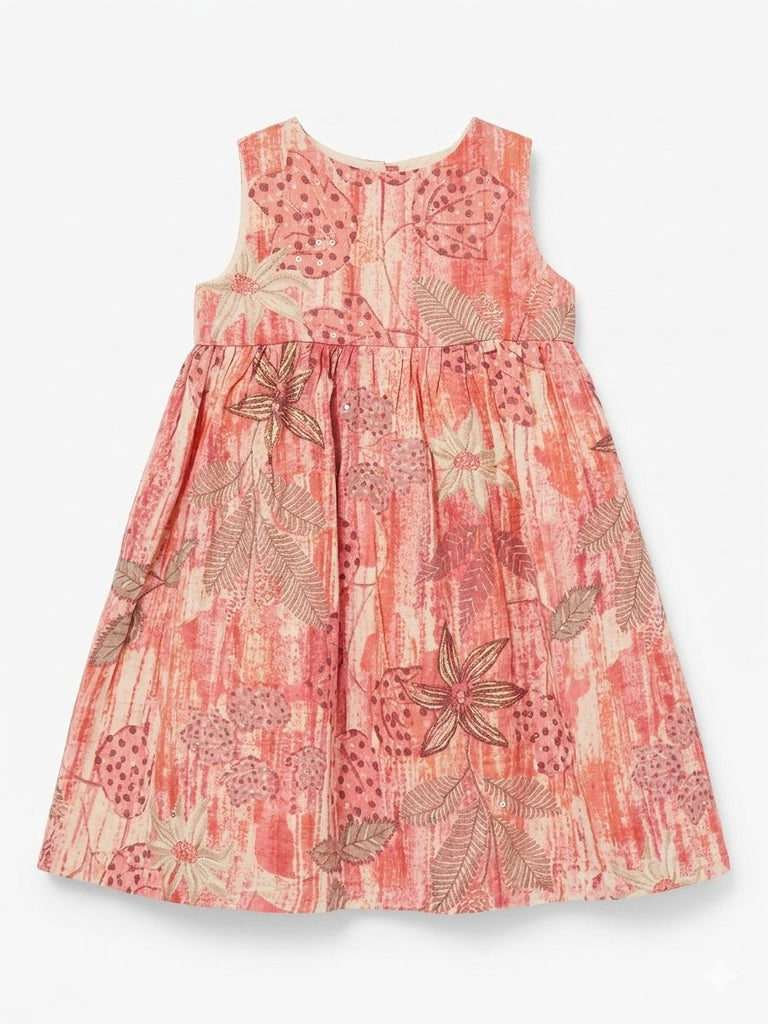 Floral patterned dress on a white background