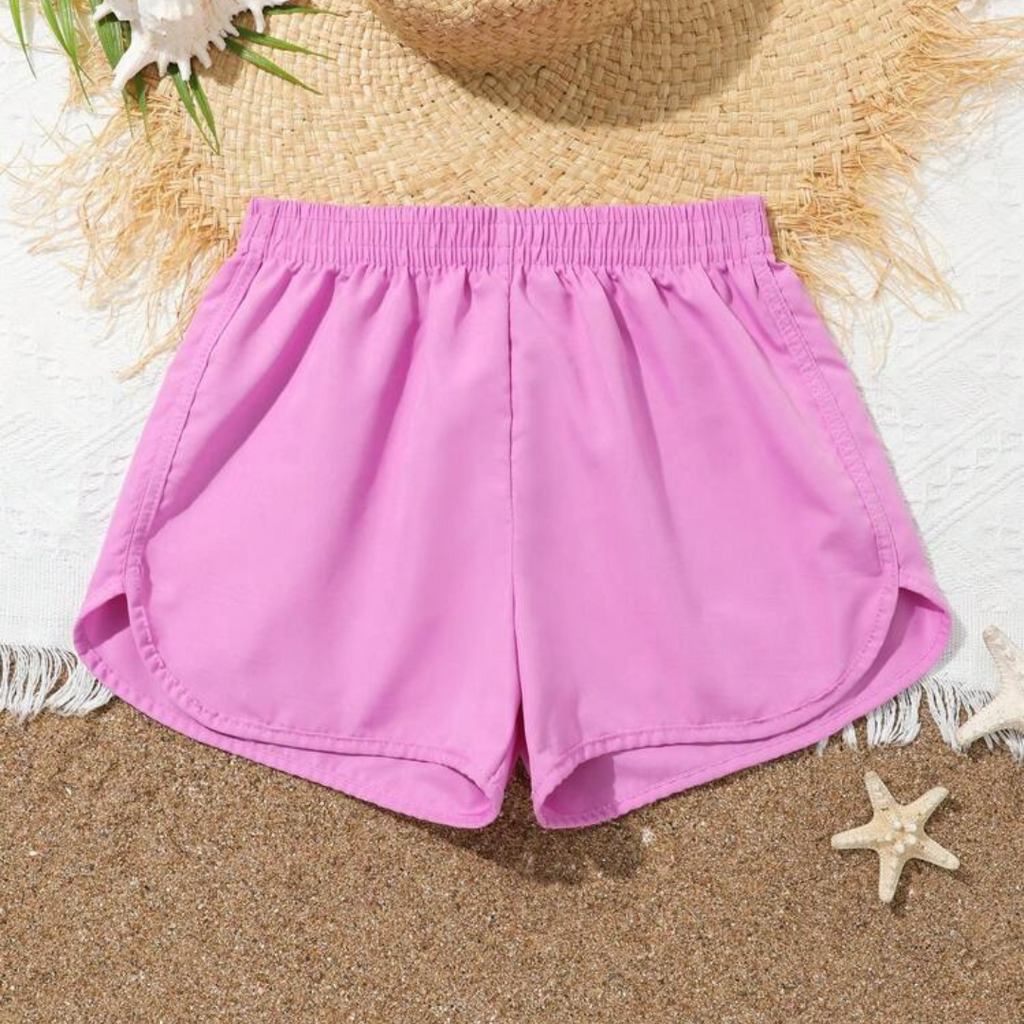  Girls swim shorts in lilac color 