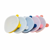 Silicone suction bear divided plate for kids with lid in a range of 5 colors 