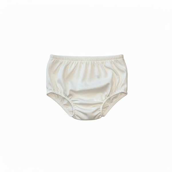 White baby diaper on a white background
