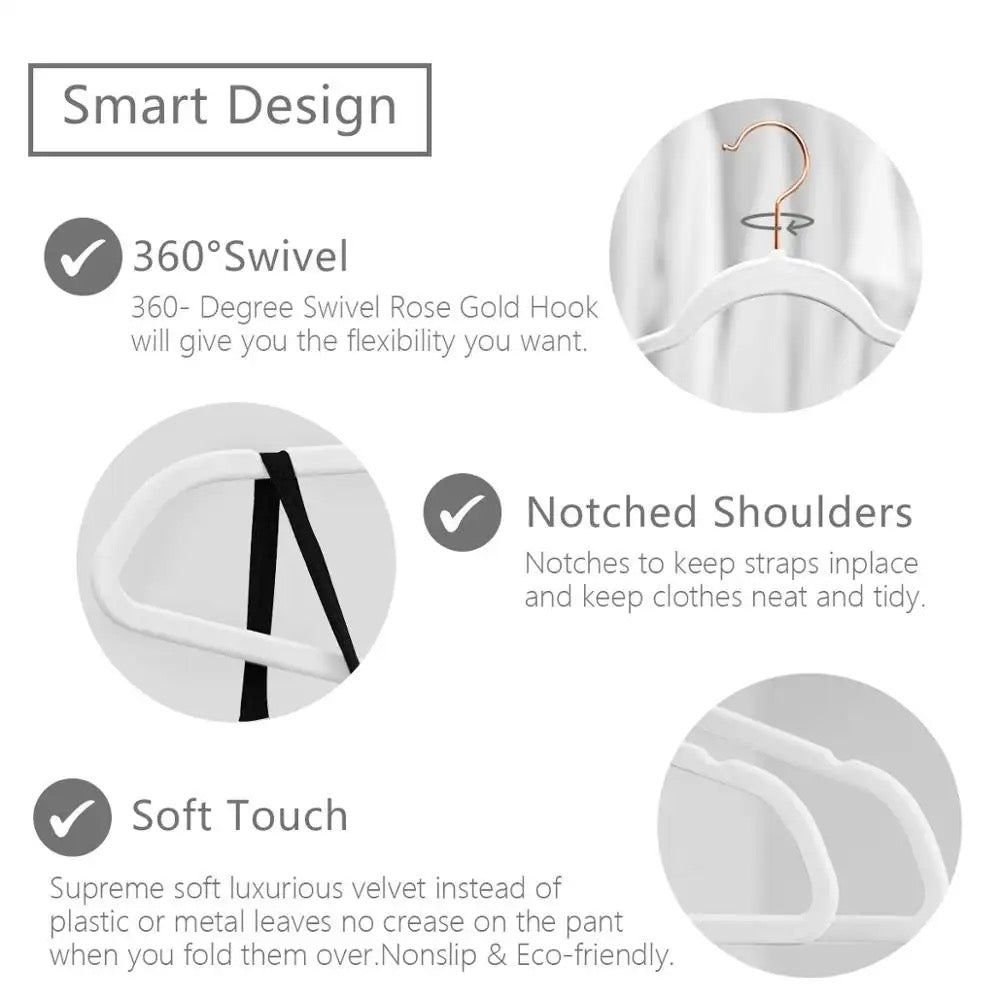 Kid's Premium Non-Slip Velvet Hangers - 10 Pack Content