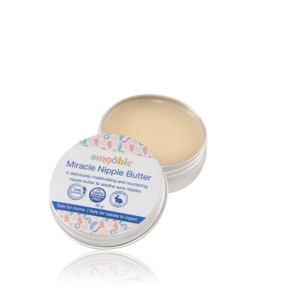 Smoobie Miracle Nipple Butter with packaging on a white background