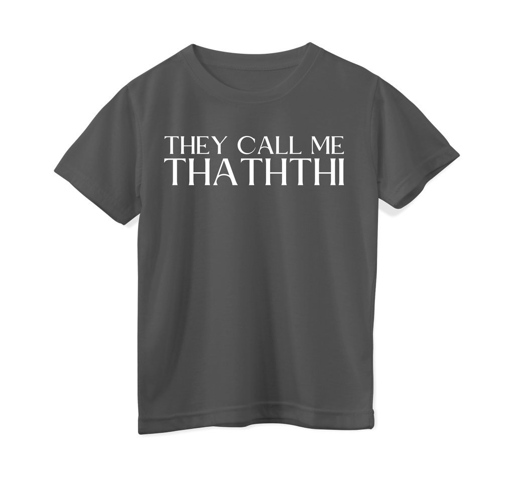 Adult Cotton T-Shirt - They Call Me Thaththi (Charcoal Black)