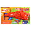 Nerf Lionfury toy blaster packaging with red dragon design on a white background