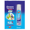 Odomos fabric roll on mosquito repellent packaging with blue background