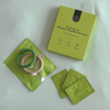 Essential oil mosquito repellent bracelet with packaging and sachets on a white background