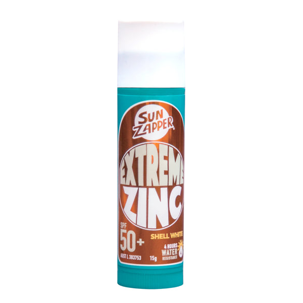Sun Zapper Extreme Zinc sunscreen stick on a white background