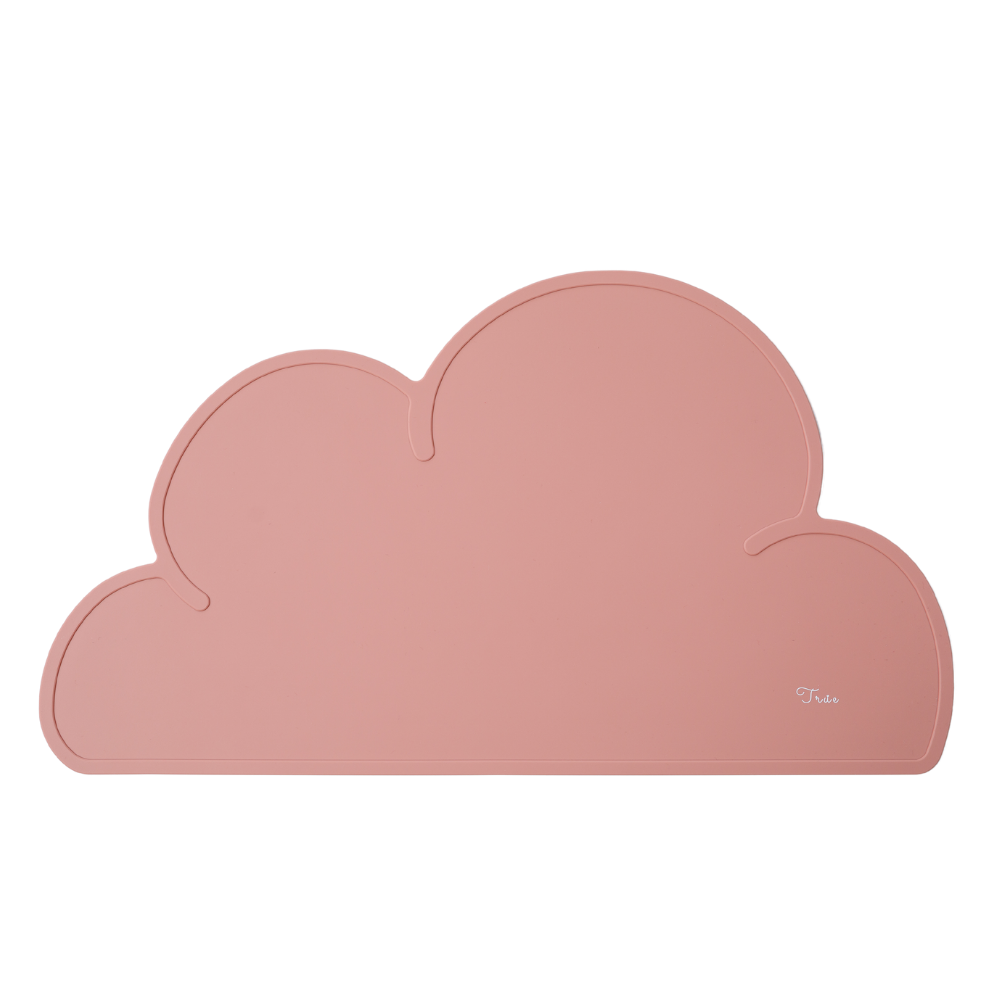 A dusky pink silicone cloud mat, BPA-Free designed in light weight and in a compact way to set in almost every surface.